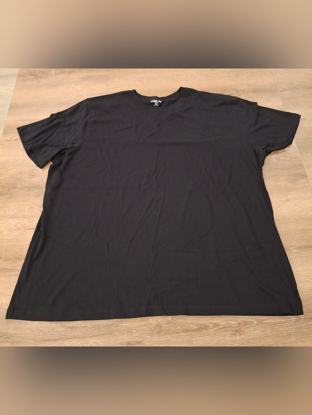 Lands' End Super-T Short Sleeve Crewneck T-Shirt Men's 4XL Tall Black Never Worn